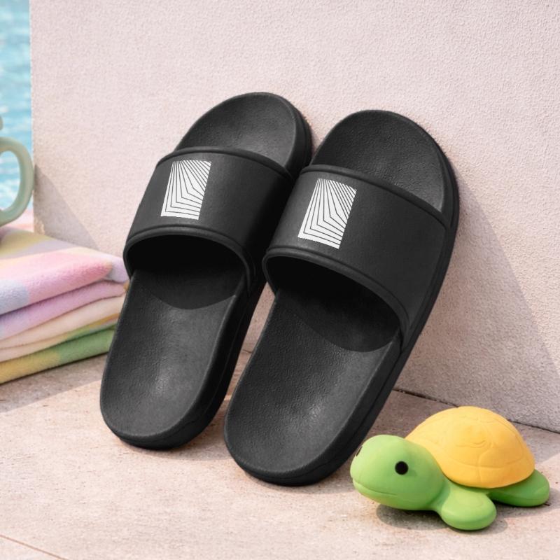 Angular Concentric Lines Kids’ Pool Sliders