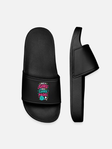 Padel-mädchen Padel-spieler Padel-tennis-geschenk - Kinder Badelatschen - Schwarz