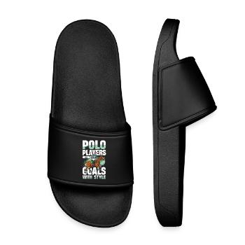 Joueurs de polo marquant des buts avec style - Claquettes enfant - noir - Devant