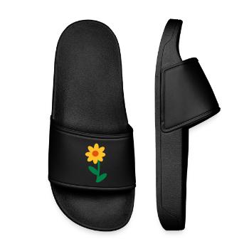 De fleur - Claquettes enfant - noir - Devant