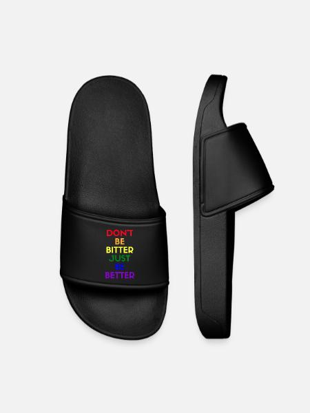 don't be bitter just be better - Kids’ Pool Sliders - black