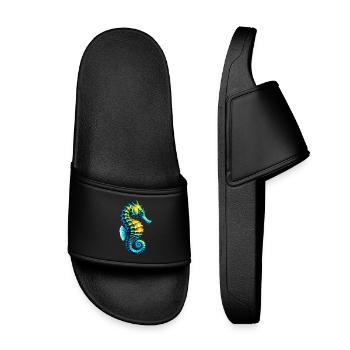 Hippocampe - Claquettes enfant - noir - Devant