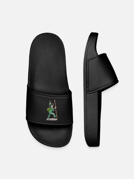 The green wanderer "GreenVagrant" on the move - Kids’ Pool Sliders - black