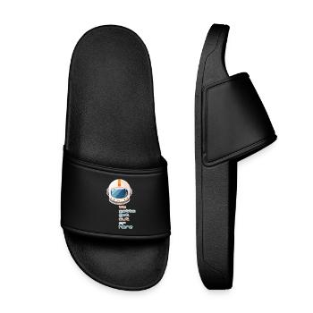 retro spacehelmet we gotta get out of here - Kids’ Pool Sliders - black - Front