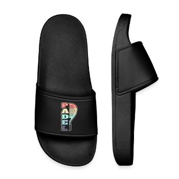 Raquette de Padel drôle - Claquettes enfant - noir - Devant