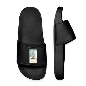 Humour de circonstance de litière - Claquettes enfant - noir - Devant