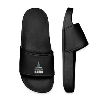 Born To Talk On The Radio Funk Presenter - Kids’ Pool Sliders - black - Front