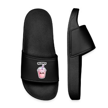 Mélange de tasses de smoothies Kawaii - Claquettes enfant - noir - Devant