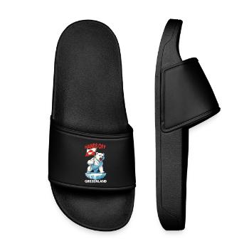 Pas les mains sur le Groenland - Claquettes enfant - noir - Devant