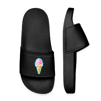 Glace - Claquettes enfant - noir - Devant