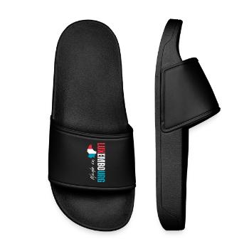 Made in Luxembourg, vertical design - Kids’ Pool Sliders - black - Front