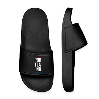 Mot-mot vertical Portland, USA City - Claquettes enfant - noir - Devant