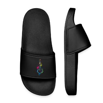guitare Graffiti - Claquettes enfant - noir - Devant