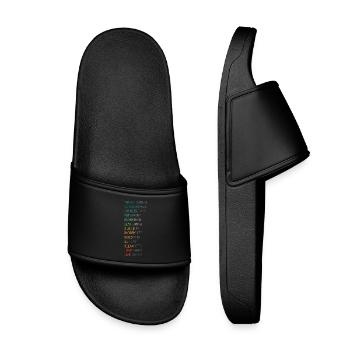 PENSEZ POSITIF - Claquettes enfant - noir - Devant