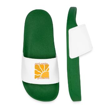 good garden good mood T-Shirt - Kids’ Pool Sliders - dark green - Front