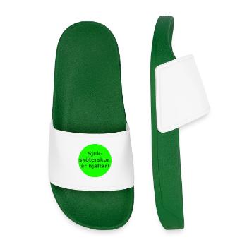 Les infirmières sont des héroïnes ! (Cercle vert) - Claquettes enfant - vert foncé - Devant