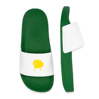 Poussin BIP Joyeuse Pâques Vilaine Bande dessinée Jaune Mignonne - Claquettes enfant - vert foncé - Devant