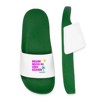 BEAM ME SOUTH, MALLE CALLING! HOLIDAY BACHELOR PARTY - Kids’ Pool Sliders - dark green - Front