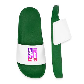 Handball Handball Player Handball Coach Fan Gift - Kids’ Pool Sliders - dark green - Front