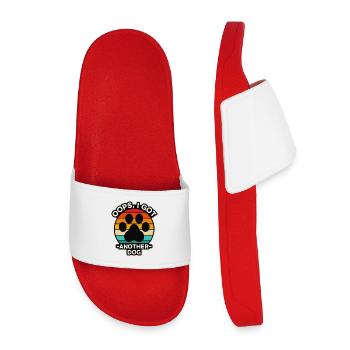 Oups, j’ai un autre chien - Retro Dog Paw - Claquettes enfant - rouge - Devant