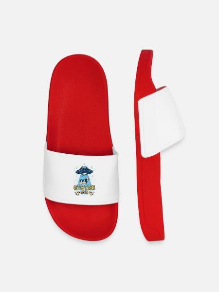 Funny Meme Get In Loser Were Doing Butt - Kids’ Pool Sliders - red