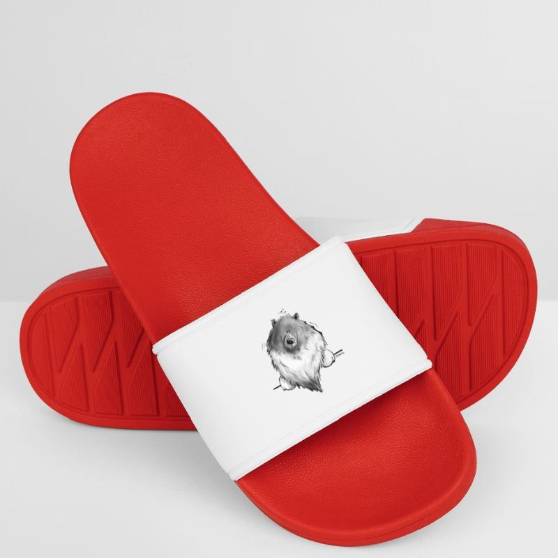 Funny Wolfsspitz I Comic Dog Gift Kids’ Pool Sliders