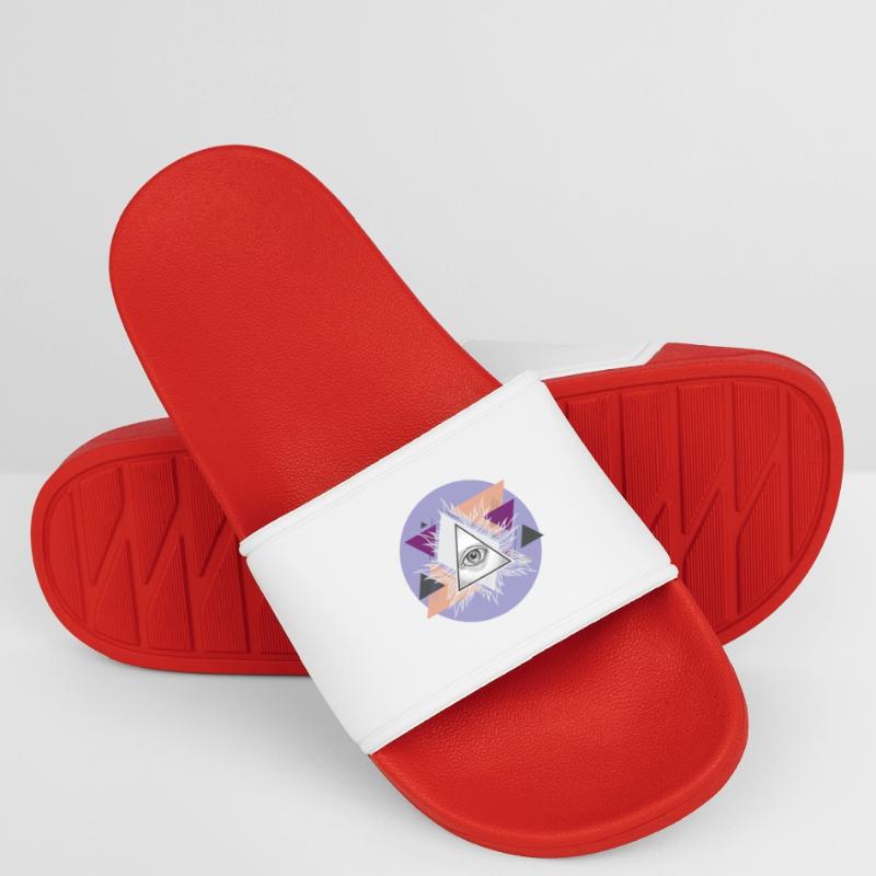 Geometric Triangular Eye with Auras Kids’ Pool Sliders