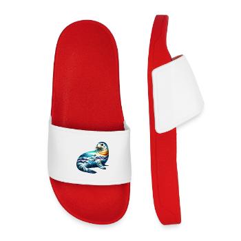 Phoque - Claquettes enfant - rouge - Devant