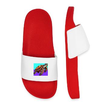 tortue - Claquettes enfant - rouge - Devant
