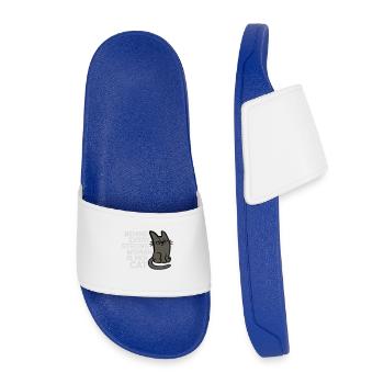 Katze Behind Every Strong Woman Genervt Grummelig - Claquettes enfant - bleu roi - Devant