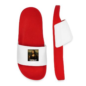 Jeu vidéo Lisa Leonardo Da Vinci Gamer Mona Lisa - Claquettes enfant - rouge - Devant