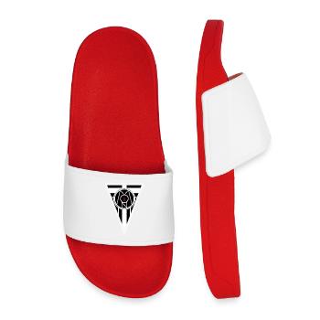 Conception géométrique abstraite avec Dire Moin - Claquettes enfant - rouge - Devant