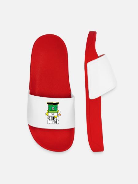 Green Street Dance Bot - Kids’ Pool Sliders - red
