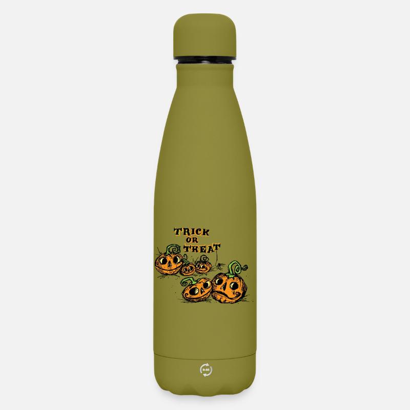  Halloween Süßes oder Saures Trick or Treat süss - Matte Thermosflasche 500 ml - Olivgrün 