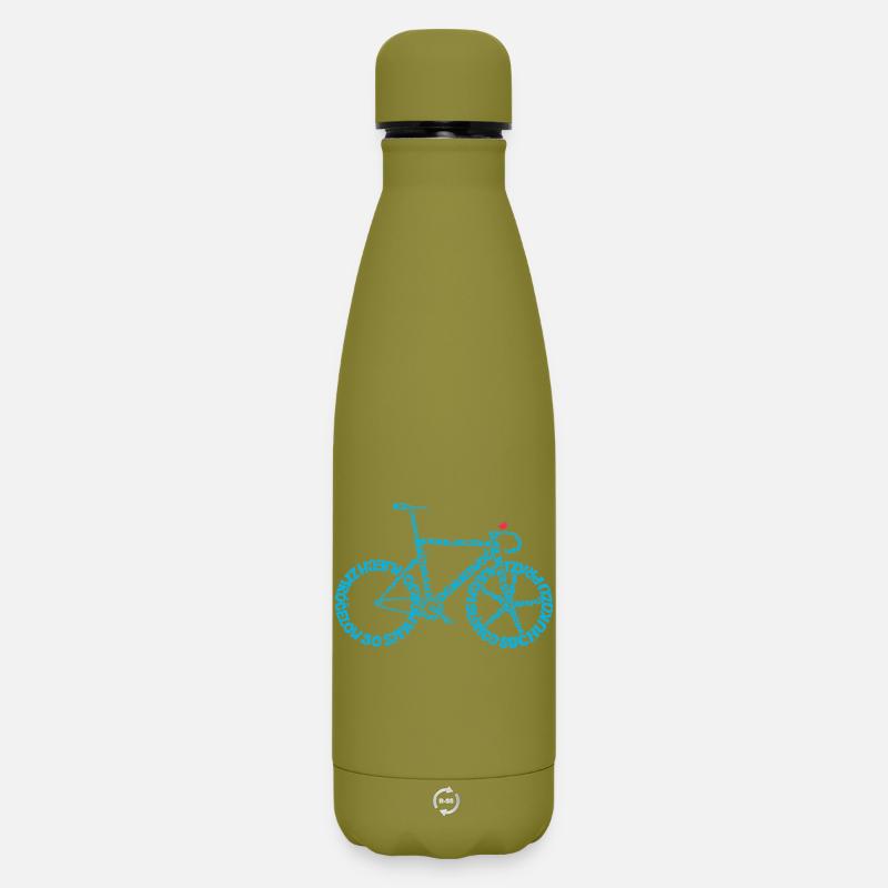 KOLESO "BASEŃ" - Matte Thermosflasche 500 ml - Olivgrün 