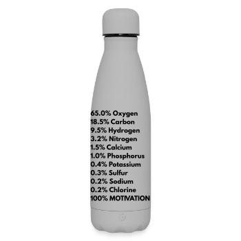 Human body - Matte Insulated Water Bottle 500 ml - grey - Front