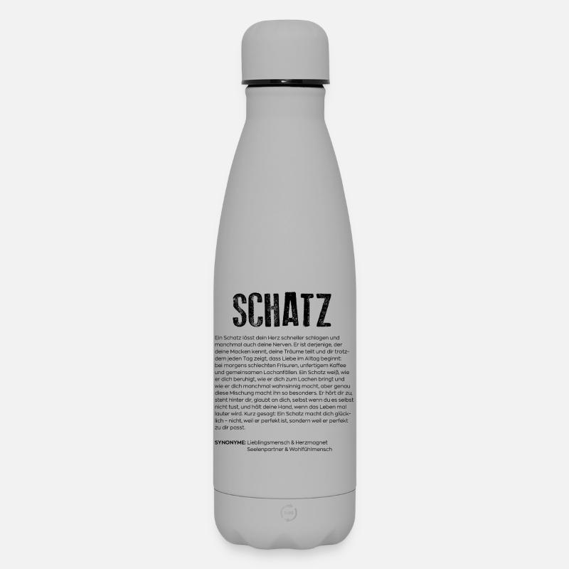 Schatz Definition - Matte Thermosflasche 500 ml - Grau