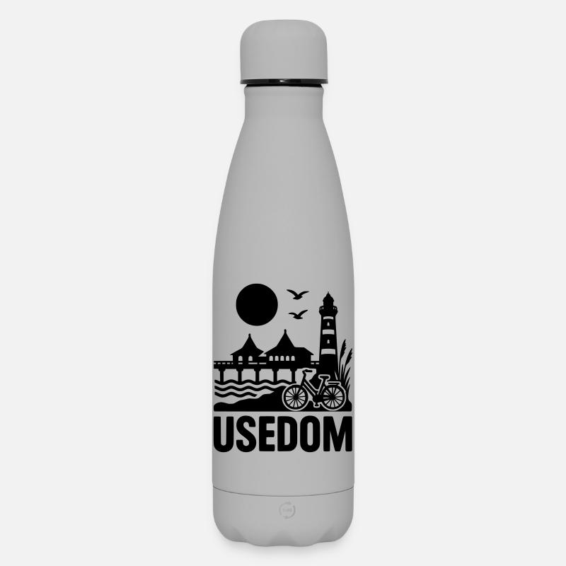 Île d’Usedom - Bouteille isotherme SOFT TOUCH 500 ml - gris