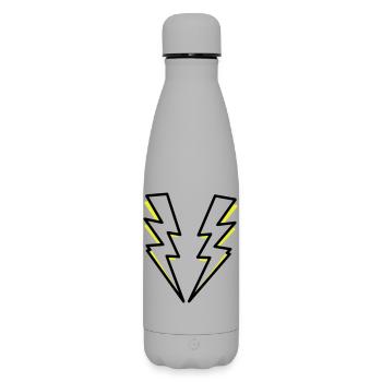 Lightning flash lighting - Matte Insulated Water Bottle 500 ml - grey - Front