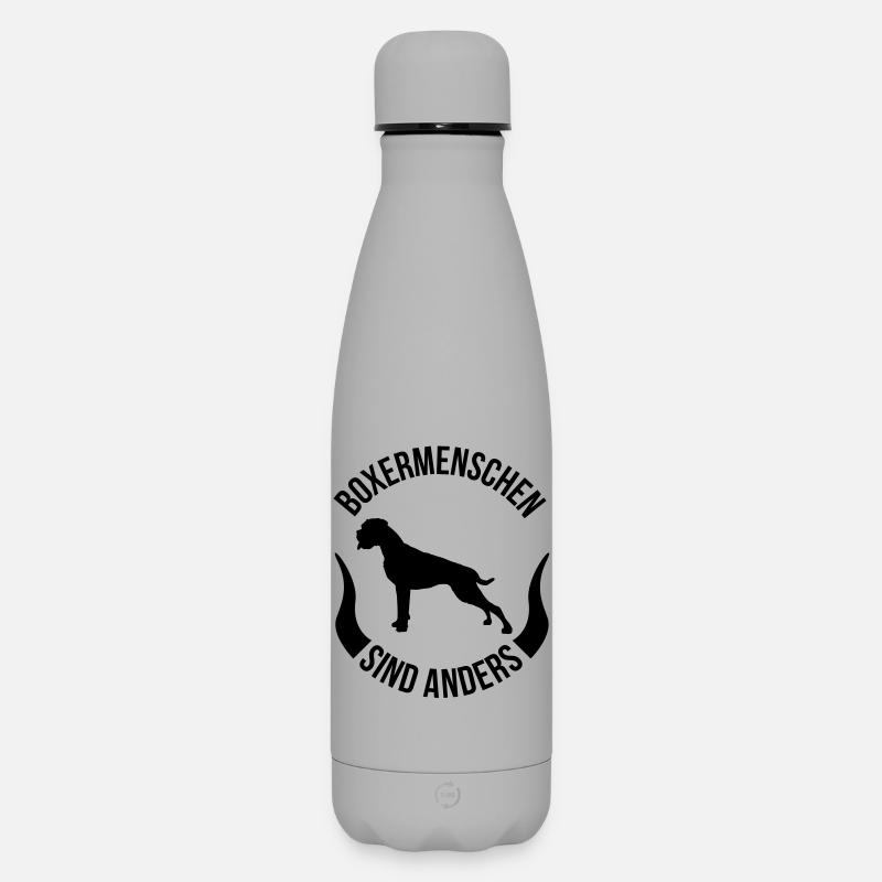 Boxer people are different - Matte Insulated Water Bottle 500 ml - grey