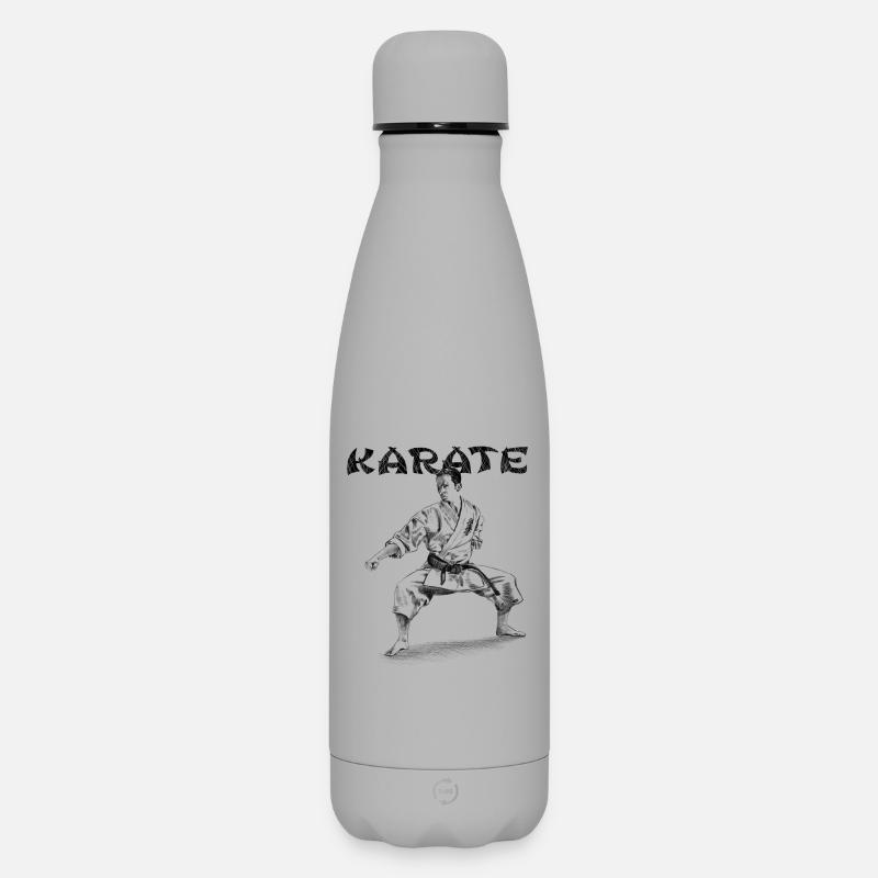 karate - Matte Insulated Water Bottle 500 ml - grey