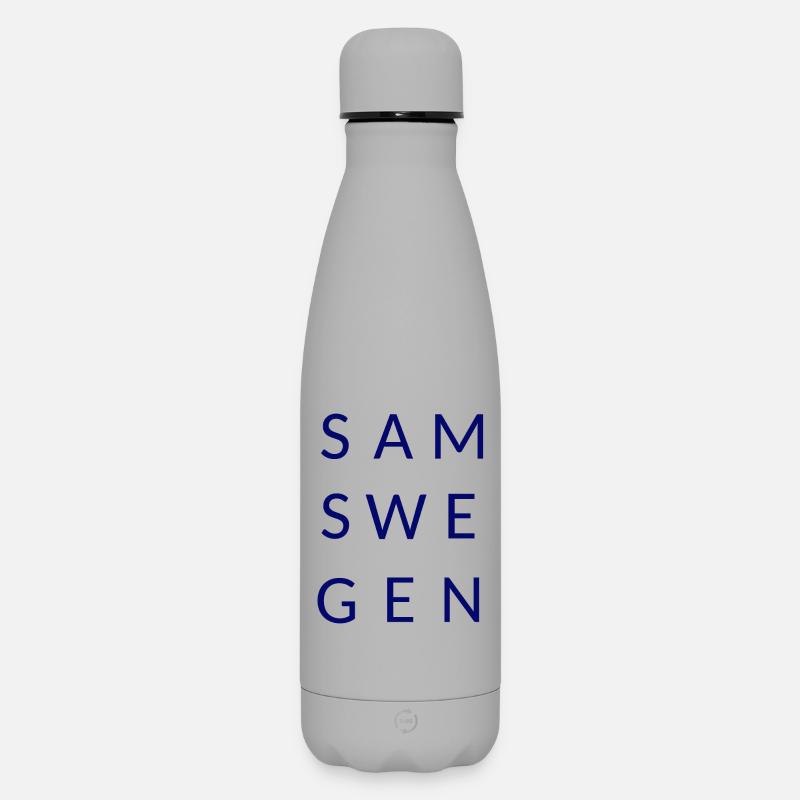 Samswegen Schriftzug - Matte Thermosflasche 500 ml - Grau
