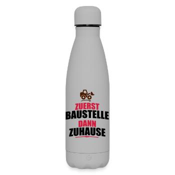 chantier de construction - Bouteille isotherme SOFT TOUCH 500 ml - gris - Devant