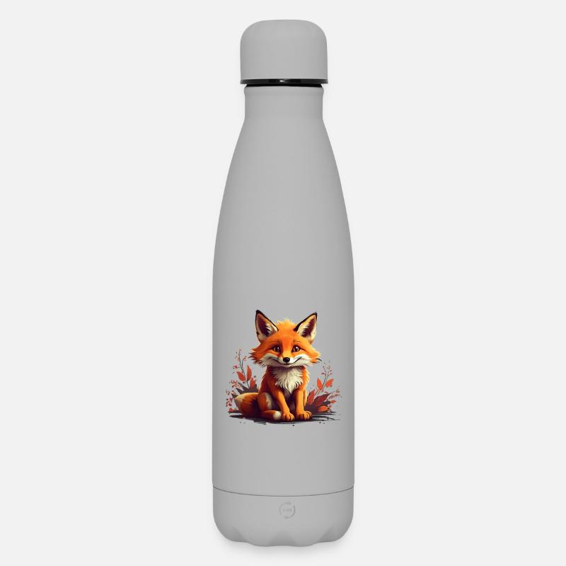 Schelmischer Fuchs - Matte Thermosflasche 500 ml - Grau