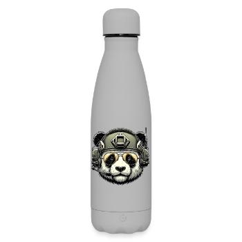 Panda Military Army Design - Matte Insulated Water Bottle 500 ml - grey - Front