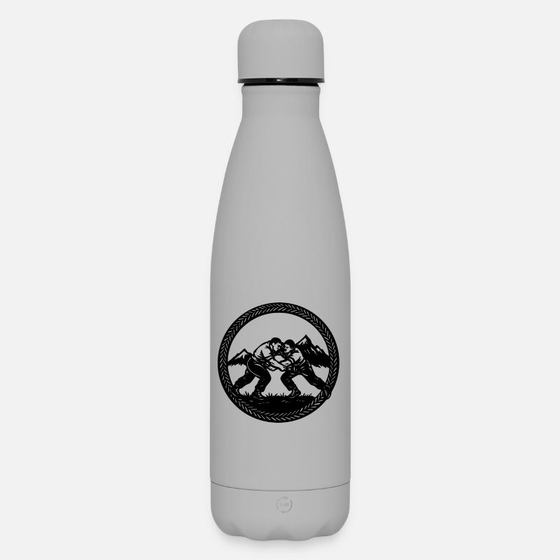 Schwinger_1_black - Bouteille isotherme SOFT TOUCH 500 ml - gris