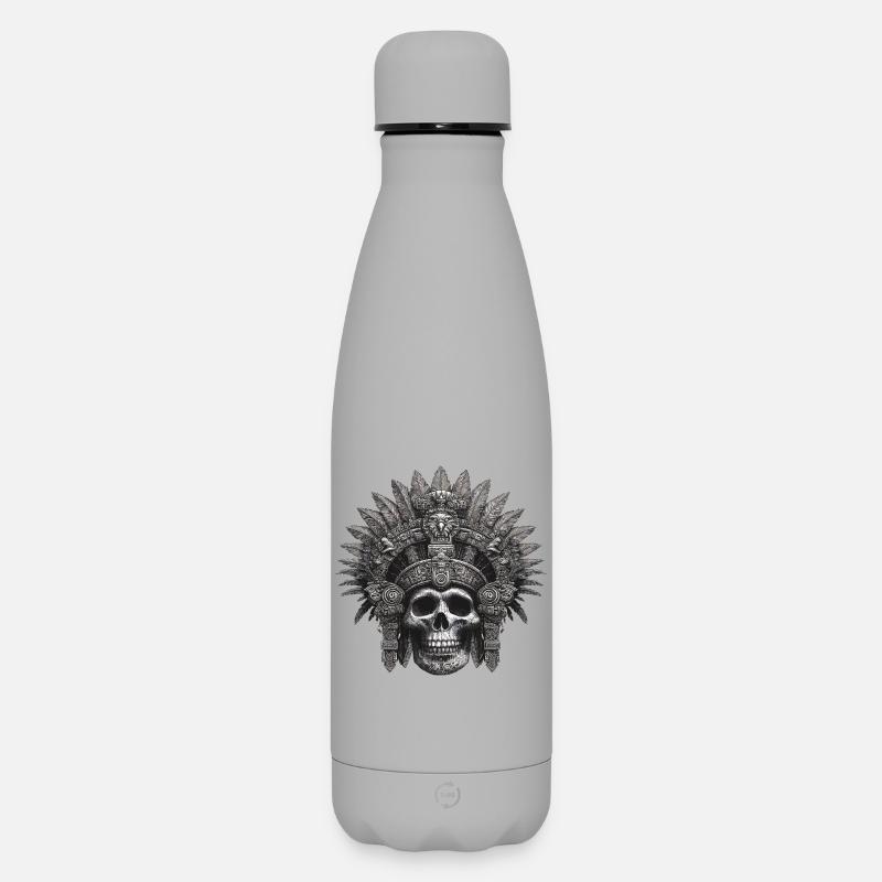 Guerrier maya design aztèque - Bouteille isotherme SOFT TOUCH 500 ml - gris