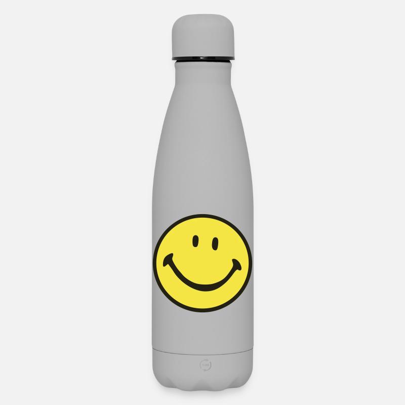 Lächeln - Matte Thermosflasche 500 ml - Grau