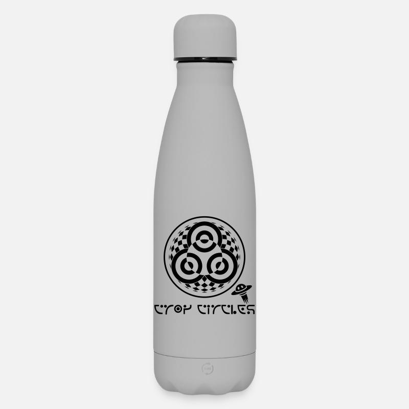 Psychedelischer Dreifaltigkeits-Kornkreis - Matte Thermosflasche 500 ml - Grau
