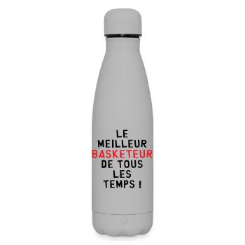 Basketball Best Basketball Player - Matte Insulated Water Bottle 500 ml - grey - Front
